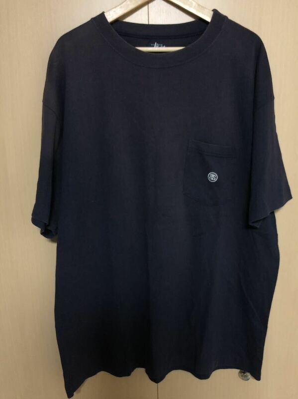 old stussy オールド ステューシー シャネル　CHANEL ネイビー　Ｔシャツ　ＸＬ