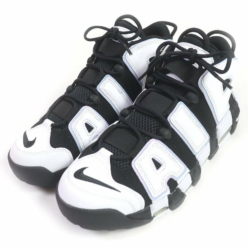 未使用品□NIKE ナイキ DV0819-001 NIKE AIR MORE UPTEMPO 96 レザー レースアップ ハイカットスニーカー BLACK/WHITE 27 箱付き 正規品