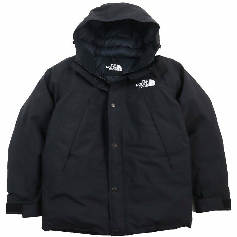 極美品●THE NORTH FACE ザ・ノースフェイス ND92237 Mountain Down Jacket GORE-TEX フーデッドダウンジャケット ブラック L 正規品