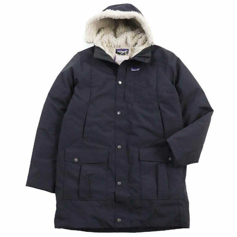 未使用品●patagonia パタゴニア 22AW 20770 DOWNDRIFT PARKA 裏地フリース使い フーデッド ダウンコート ネイビー S 正規品 メンズ