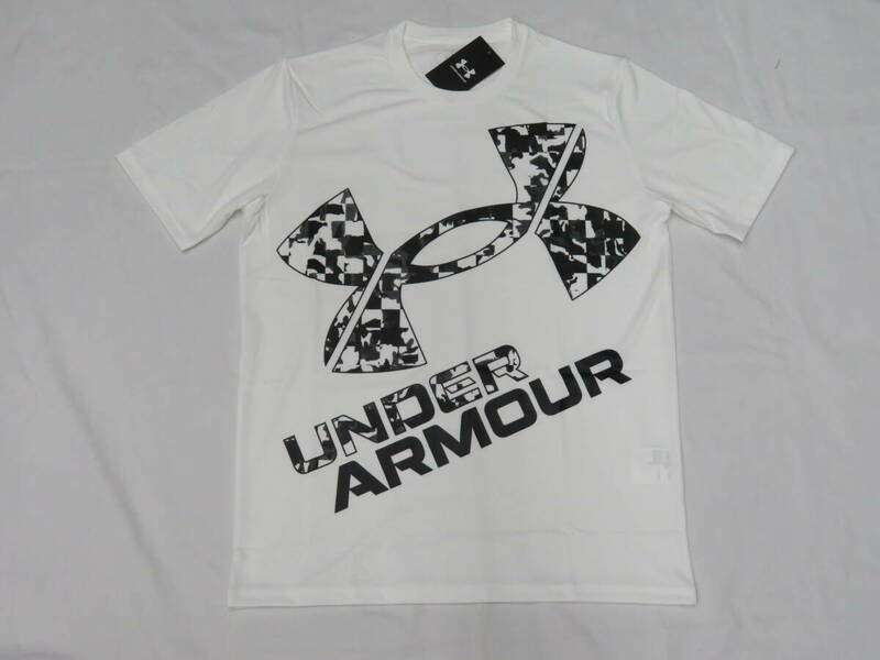 070　アンダーアーマー　UAテック XLロゴ ショートスリーブTシャツ　白（XL）