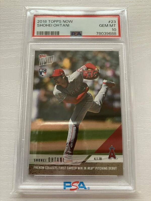 ☆PSA10☆ 2018 TOPPS NOW #23 大谷翔平 英語版 RC ルーキーカード メジャー初勝利