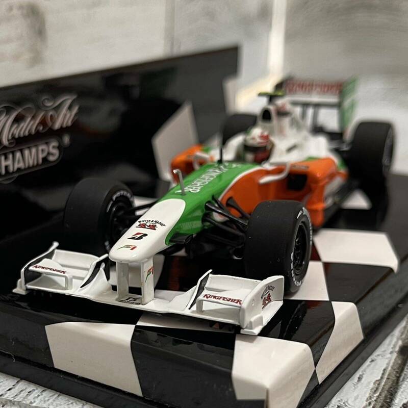 1円スタートMINICHAMPS 1/43 FORCE INDIA SHOWCAR 2010 V.LIUZZI ミニチャンプス フォースインディア V. リウッツィ KINGFISHER 絶版 稀少