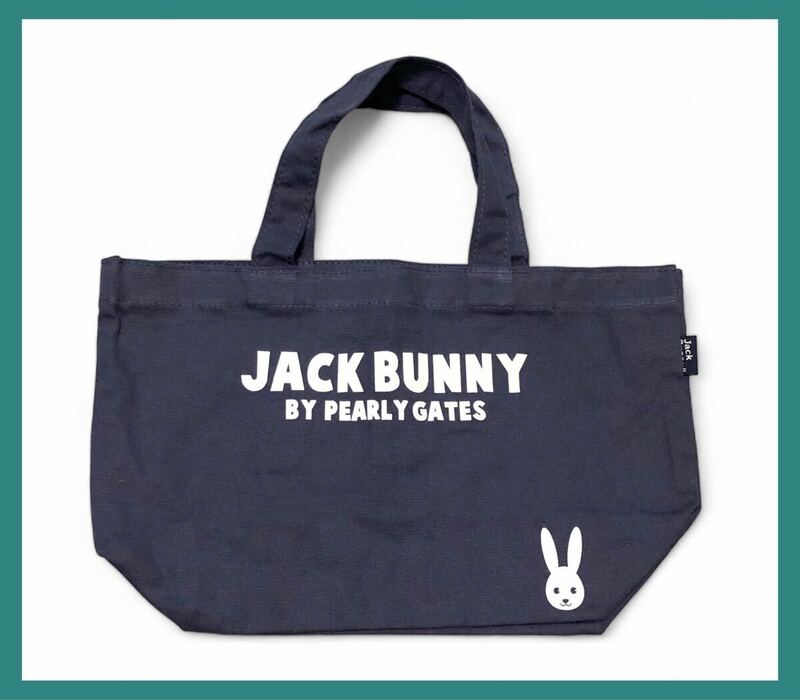 1538◆JACK BUNNY ジャックバニー パーリーゲイツ◆ビッグロゴ バニープリント ゴルフ カートバッグ ネイビー