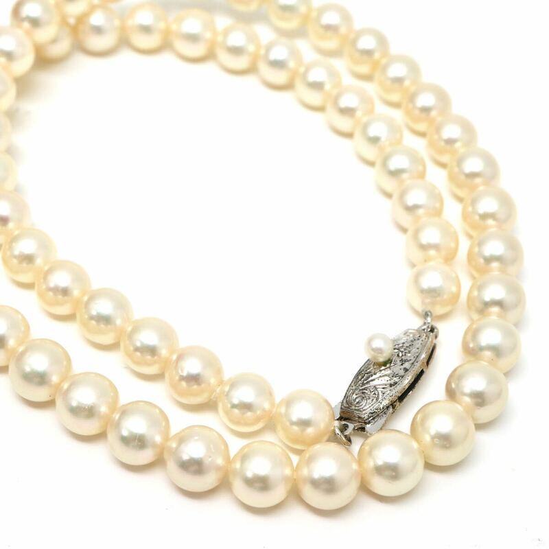 TASAKI(田崎真珠)良質!!◆アコヤ本真珠ネックレス◆J 約28.1g 約43.0cm 6.5-7.0mm珠 pearl パール jewelry necklace EA0/EA3