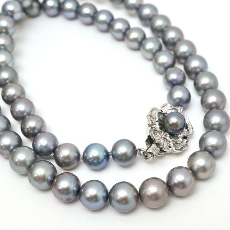 ◆アコヤ本真珠ネックレス◆J 約33.5g 約43.0cm 7.0-7.5mm珠 pearl パール jewelry necklace ジュエリー DC0/DE0