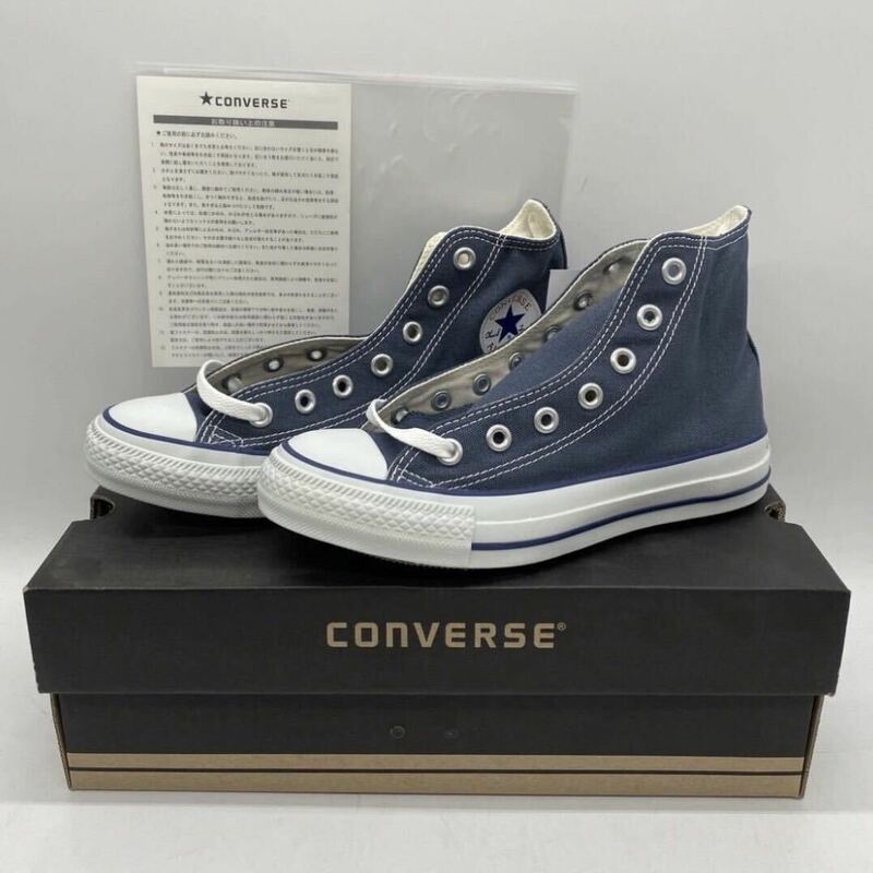 【23cm】新品 CONVERSE ALL STAR HI NAVY コンバース オールスター ハイカット ネイビー インドネシア製 (M9622) 2407