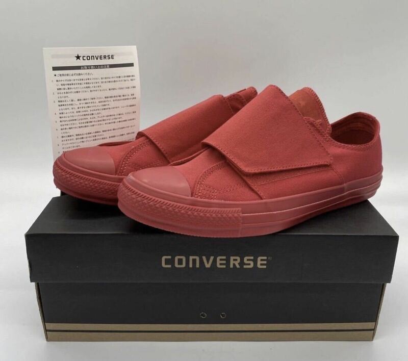 【27cm】新品 CONVERSE ALL STAR WIDEBELT SLIP OX RED コンバース オールスター ワイドベルト スリッポン レッド (1SC030) 2816