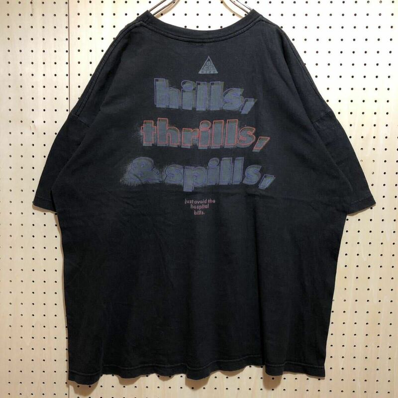 【XL】 90s Nike ACG Ride On Print Tee Shirt Black 90年代 ナイキ エーシージー ライド オン プリント Tシャツ ブラック 黒 USA製 T326