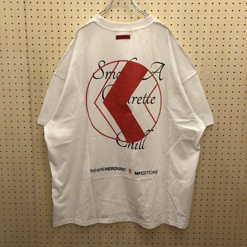 【XL】NERDUNIT MFCSTORE Logo Print Tshirt White ナードユニット エムエフシーストア ロゴ プリント Tシャツ ホワイト T410