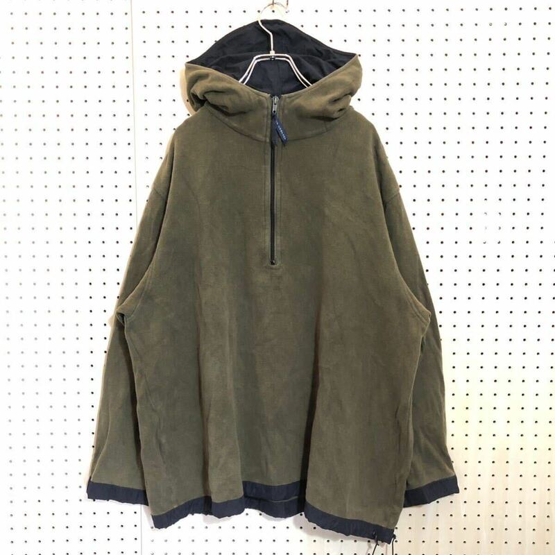 【L】C.P. COMPANY Cotton Fleece Half Zip Parker Khaki シーピーカンパニー コットン フリース ハーフジップ パーカー T428