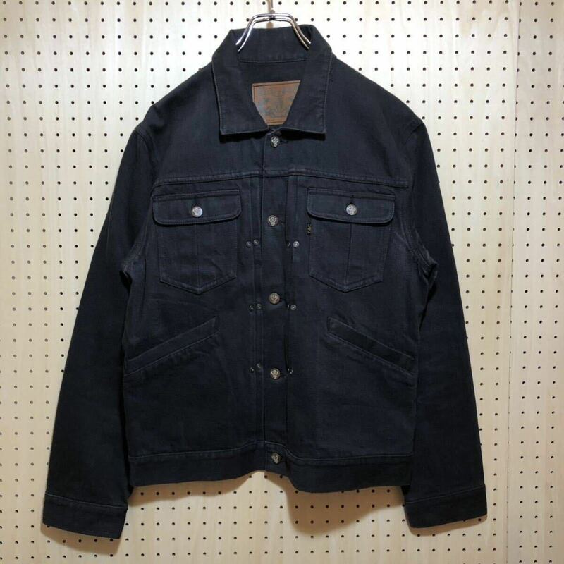 【XL】CELT＆COBRA Denim Jacket Black ケルトアンドコブラ デニム ジャケット ブラック 黒 日本製 ジージャン (Lot CJK-3) T442