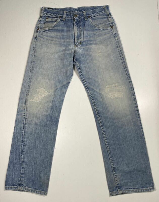 70s Vintage Lee 200z Denim Pants Talon 70年代 リー デニム パンツ タロンジップ ダメージデニム サイド黒タグ USA製 T355