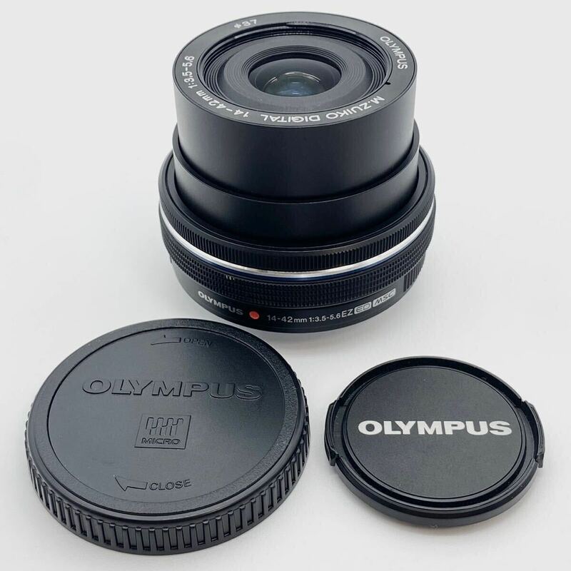 【1円〜】 OM SYSTEM/オリンパス OLYMPUS 電動式パンケーキズームレンズ M.ZUIKO DIGITAL ED 14-42mm F3.5-5.6 EZ BLK ジャンク