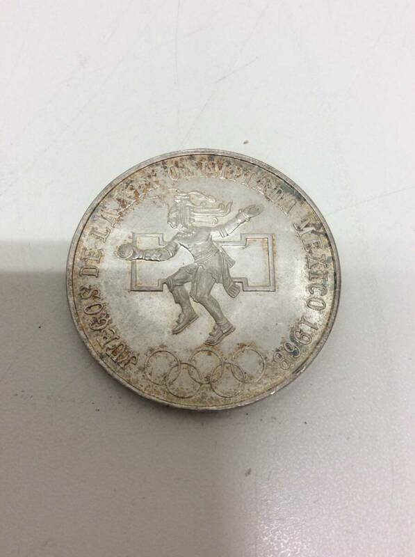 ■6080 メキシコオリンピック 25ペソ MEXICO 25PESOS 1968年 約22.6ｇ 銀貨 記念硬貨 コイン シルバーコイン