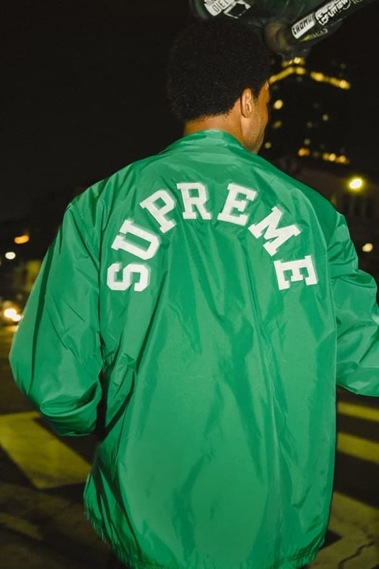 ☆SUPREME☆24SS Champion Coaches Jacket Green L