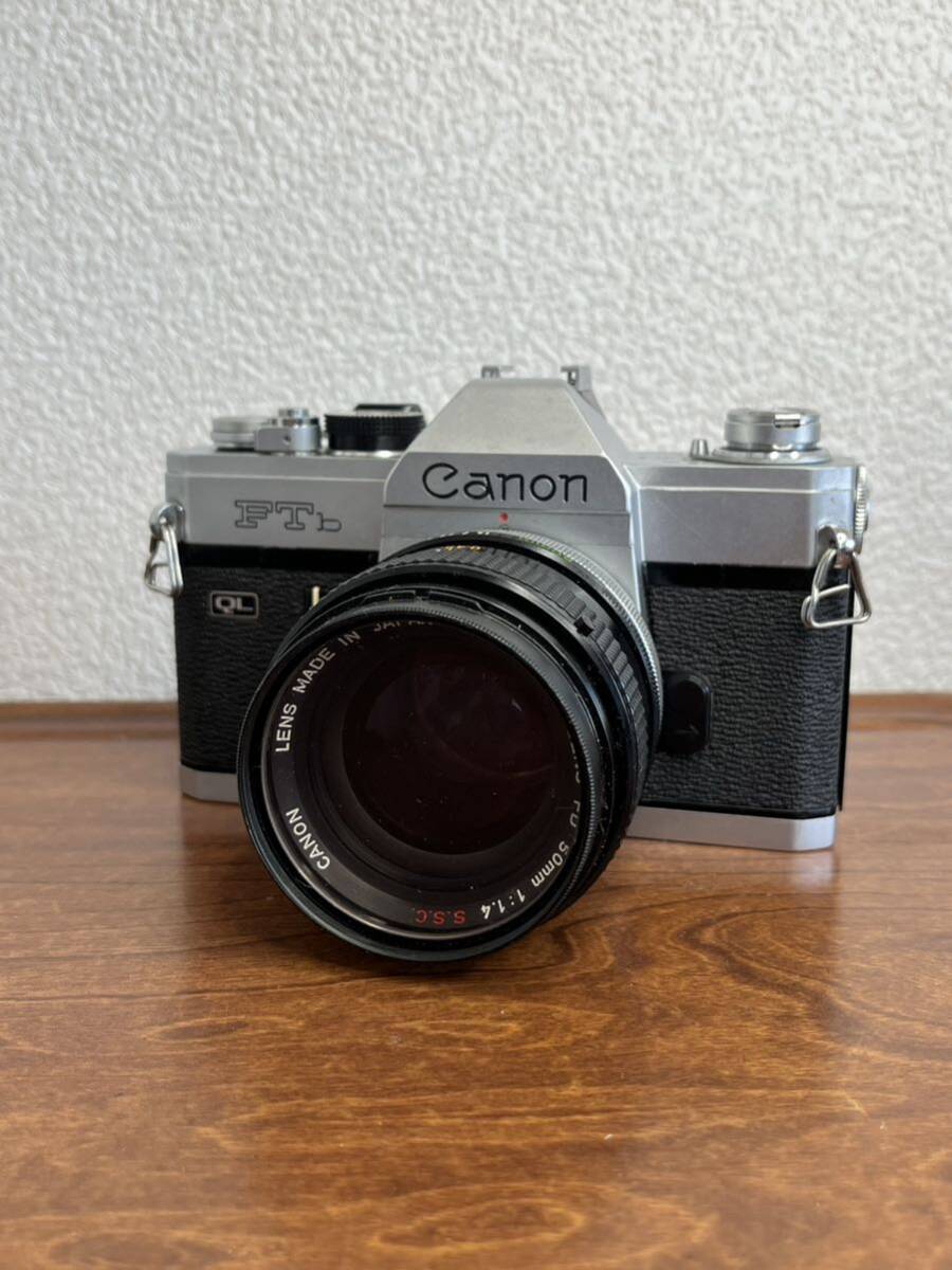 Canon キャノン FTb QL フィルムカメラ CANON LENS FD 50mm 1:1.4 s.s.c レンズ 現状品 ジャンク品 キヤノン
