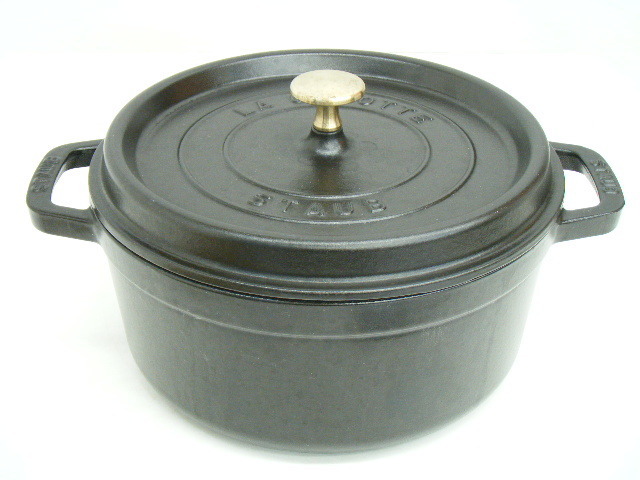 LA COCOTTE STAUB ココット ストウブ 両手鍋 24cm ブラック 中古