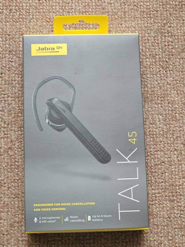 Jabra 片耳イヤホン Talk 45 ブラック Bluetooth対応 ノイズキャンセルマイク未開封