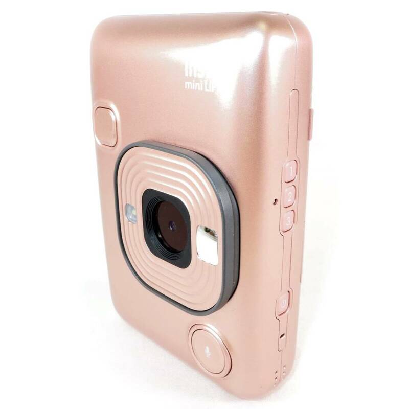 《美品》 チェキ リプレイ FUJIFILM INSTAX mini LiPlay ブラッシュゴールド インスタントカメラ k2607