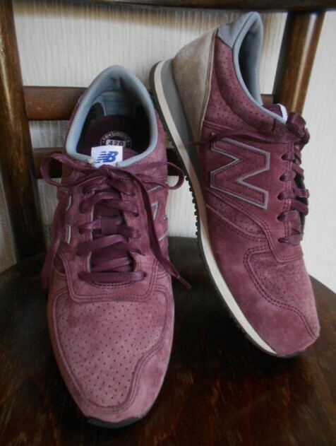 NEW BALANCE・ニューバランス☆U420PPB☆上品なスェードワインｘグレー♪ローカットレースアップスニーカー 26.5cm 