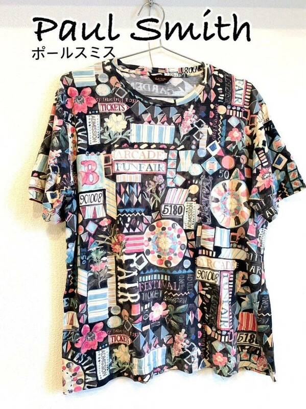 ポールスミス　Tシャツ 総柄　日本製