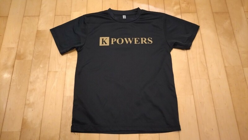 【中古非売品】ドライＴシャツ K-POWERS パチンコチェーン店 ノベルティ Lサイズ 黒 ブラック