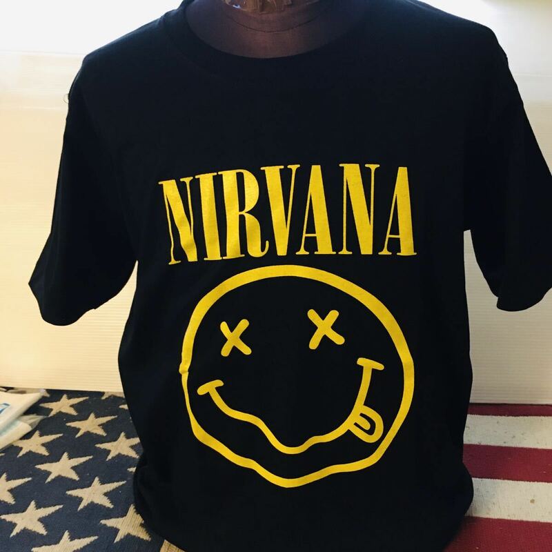 90年代バンド ニルヴァーナ　Nirvana L バンドTシャツ ロックTシャツ ブラック　...