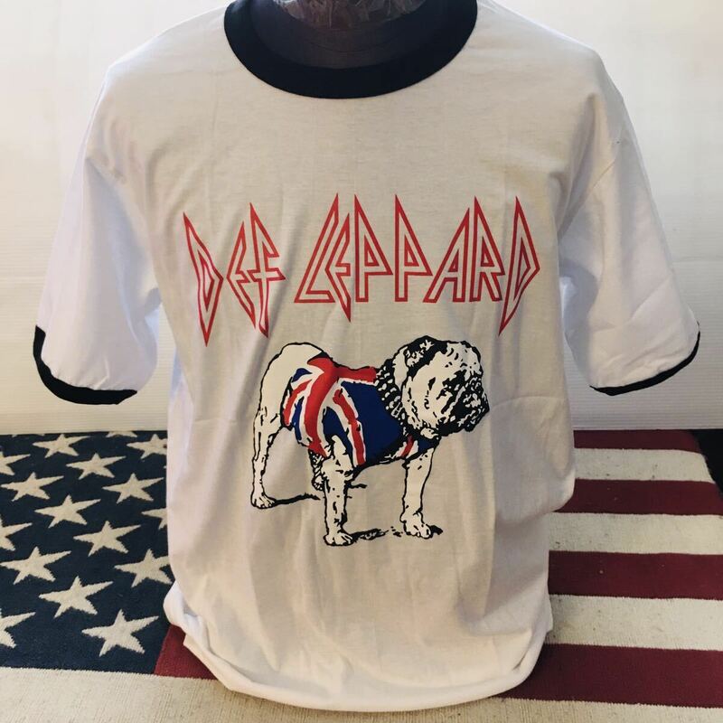 80年代バンド デフレパード　DEF LEPPARD L リンガー　バンドTシャツ ロックTシャツ