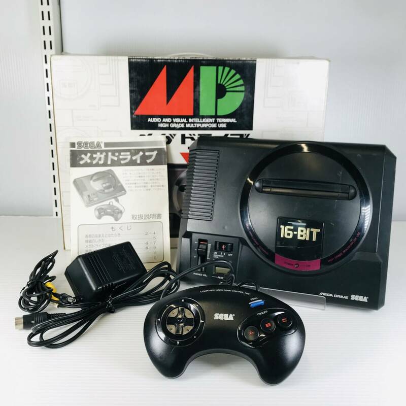 □中古品□ セガ SEGA ゲーム機本体 メガドライブ本体 HAA-2510 内箱なし 起動確認済み 現状品