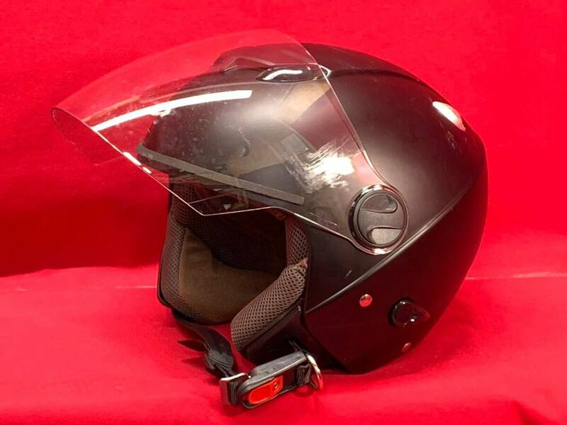TNK工業　バイク ヘルメット　ZJ-3　フリーサイズ 58~60cm　ジェットヘルメット ブラック　M-0605-7