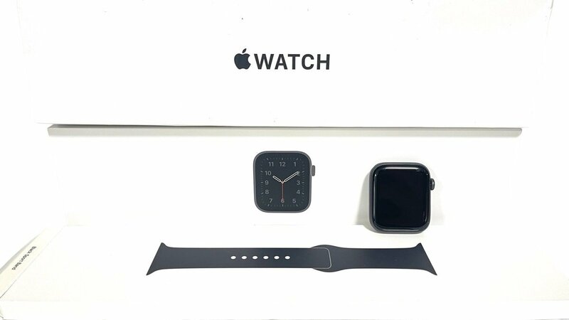 1円●通電確認済●Apple Watch●アップルウォッチ SE ●スペースグレイ アルミニウムケース 44㎜ ロゴ MYDT2J 箱/ケース付き GPSモデル