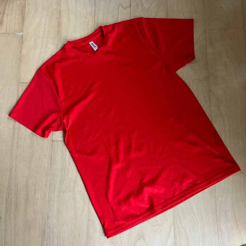 速乾ドライTシャツ グリマー半袖Tシャツ LL 赤　体育祭　部活　オリジナルTシャツ