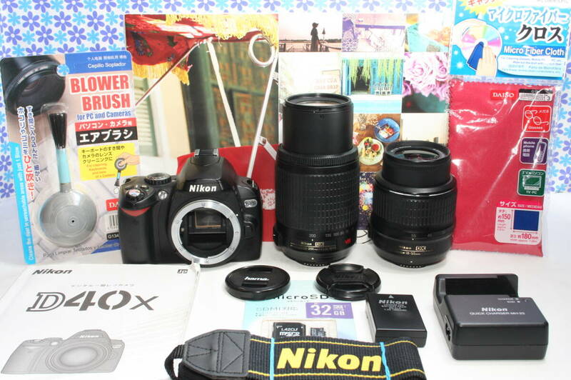 極上美品★ニコン Nikon D40X ダブルズームキット★高画質★すぐ使える★送料無料★