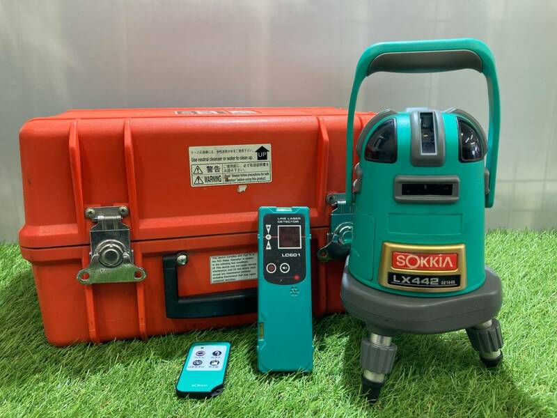 【中古品】】SOKKIA ソキア　LX442　自動整準 ラインレーザー 墨出し器　ITC0DMD6W6KW