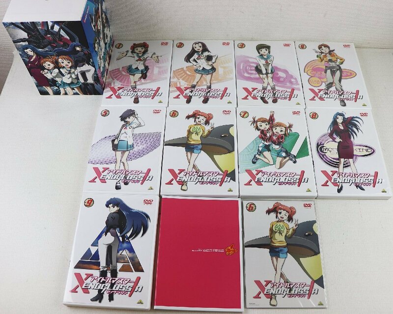 S◇中古品◇DVD-BOX アイドルマスター XENOGLOSSIA ゼノグラシア 全9巻セット 原作 矢立肇 初回生産特典つき 全巻収納ボックス 他