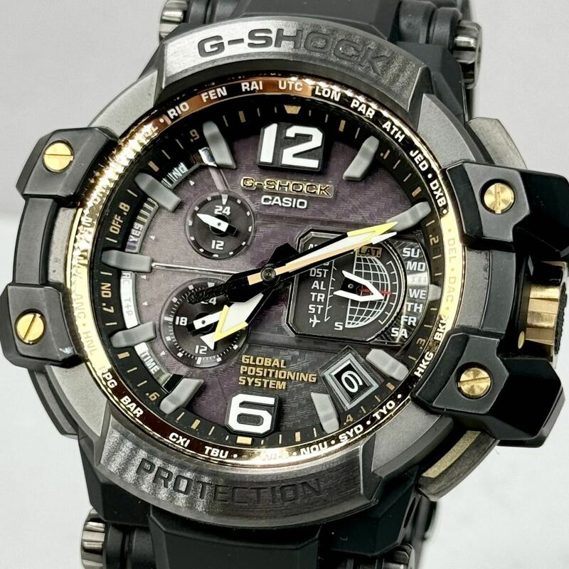 極美品 G-SHOCK GPW-1000FC-1A9JF グラビティマスター タフソーラー 電波受信 GPSハイブリッド電波ソーラー FCコンポジットバンド ゴールド