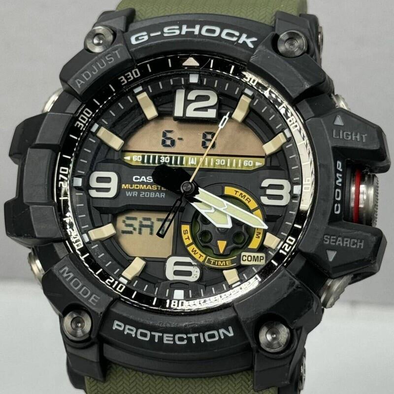 美品 G-SHOCK GG-1000-1A3JF MUDMASTERマッドマスター マッドレジスト 方位.温度計搭載 ツインセンサー ブラック アーミーグリーン 