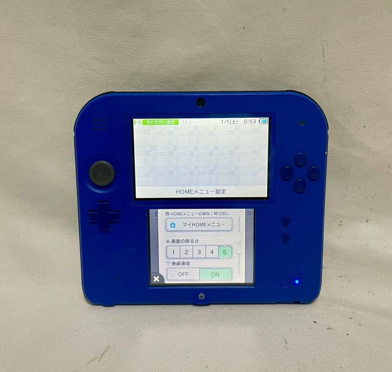 1円〜② Nintendo 2DS 本体 ブルー SDカード 4GB 動作確認済み