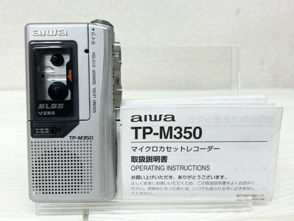 E507-T20-617 aiwa アイワ マイクロカセットレコーダー TP-M350 オーディオ機器 通電動作確認済 ③