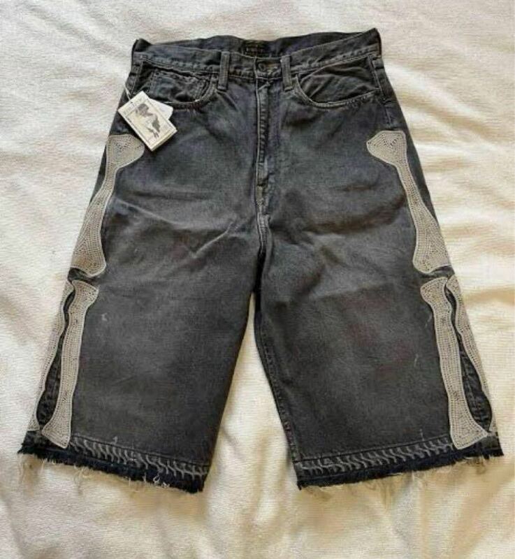 KAPITAL　Denim Bone Shorts