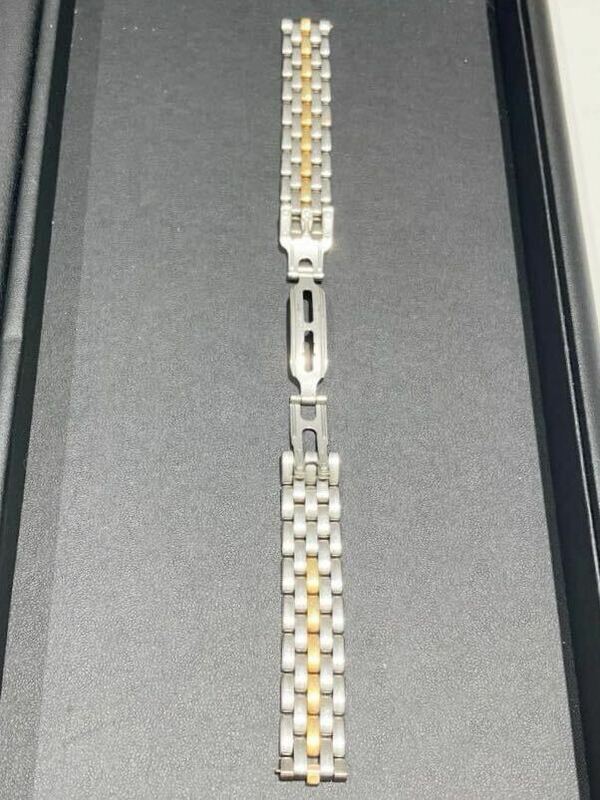 N949 ジャンク Cartier パンテール　腕時計用ベルト　k18YG +ステンレススティール　錆あります。