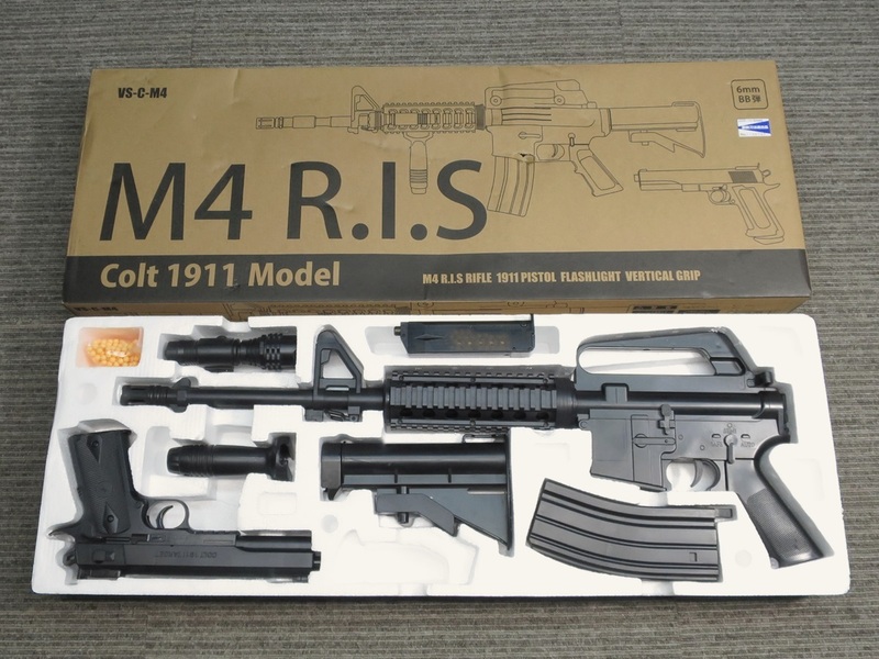 ■コ6-7　VERSOS ベルソス VS-C-M4　M4 R.I.S & コルト 1911 モデル　エアーコッキッグガンセット 18才以上用