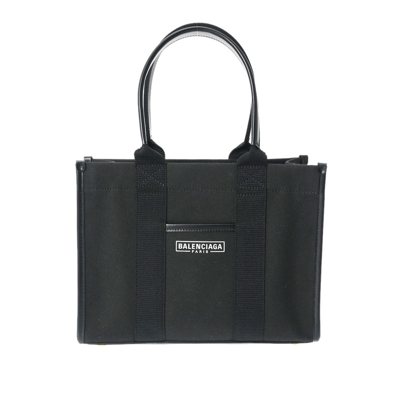 BALENCIAGA バレンシアガ ハードウェア スモールトート 2WAY 黒 671402 レディース キャンバス/レザー トートバッグ Aランク 中古 銀蔵