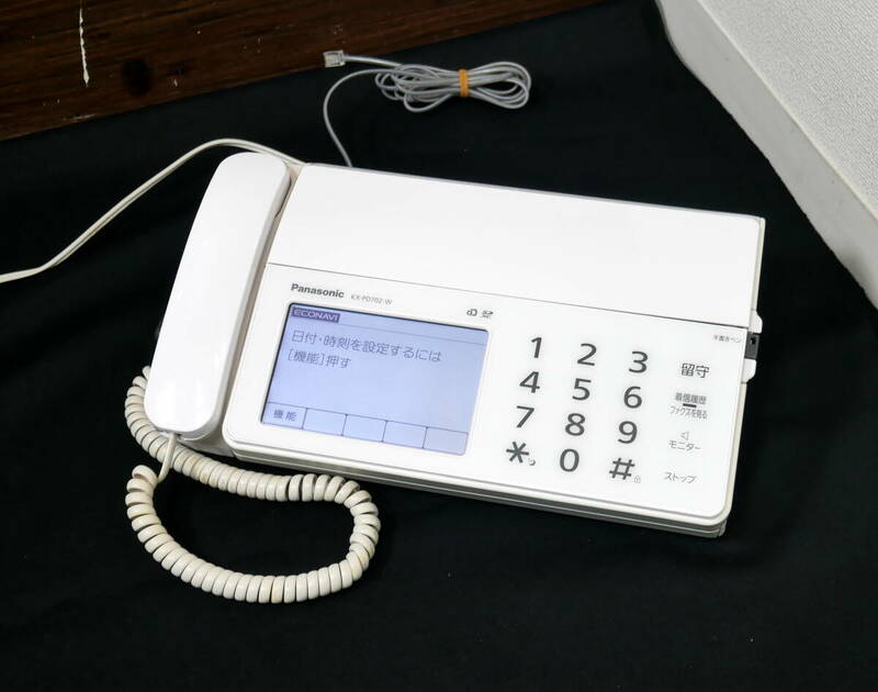 ▲(R606-H119) 動作品 Panasonic パナソニック KX-PD702DL デジタルコードレス普通紙ファクス タッチパネル 電話機 親機 初期化済み