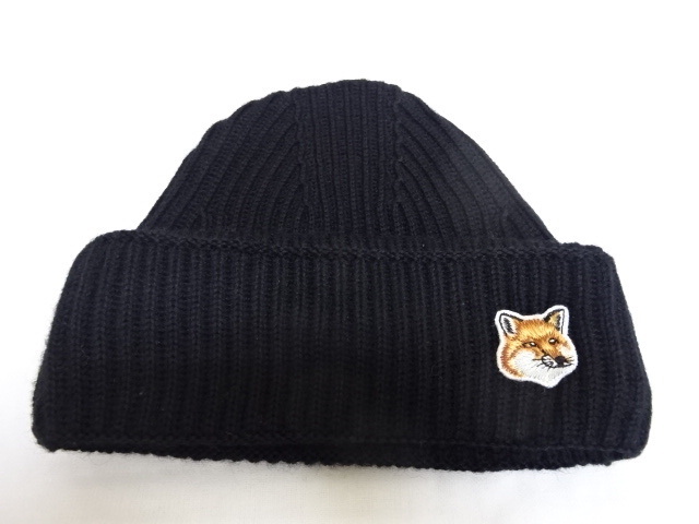 ●0610K MAISON KITSUNE PARIS メゾンキツネ　ニットキャップ　ニット帽　帽子