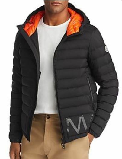 モンクレール　フーディー　ナイロン　ダウン ジャケット　ブラック　国内正規品　MONCLER　#A5