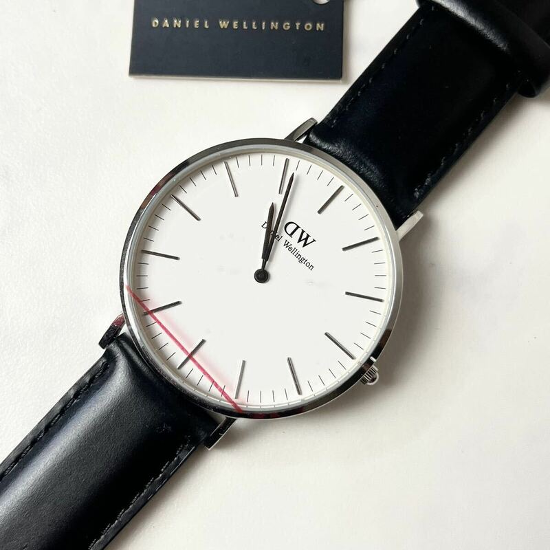 【未使用品】 Daniel Wellington ダニエルウェリントン Classic C40S7 クラシック メンズ 腕時計 ウォッチ レザーベルト 実働 稼働品