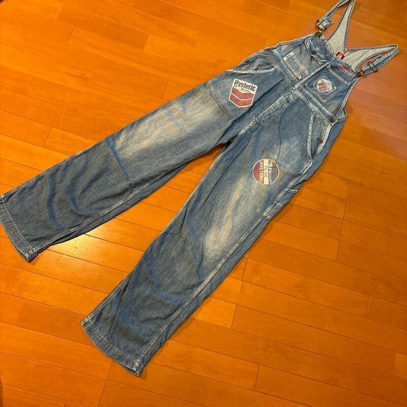 ★HYSTERIC GLAMOUR★マルチロゴ デニム オーバーオール★ヒステリックグラマー★VINTAGE ヴィンテージ