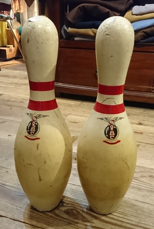 50s vintage bowling pin set ヴィンテージ ボウリング ピン 二個 セット